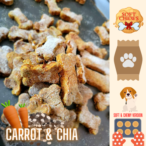 Carrot and Chia muttmixx cookies  - Original Soft and Chewy (to be kept cold)